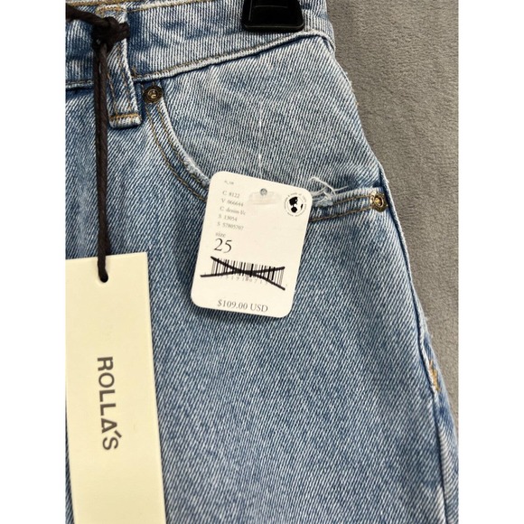 Free People Rolla's Duster High Rise Slim Jeans Size 25 in Old Stone - Picture 11 of 11